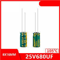 Конденсатор 680uf 25v 680Мкф 25в 8*16 105C