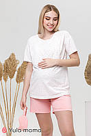 Рожева з молочною піжама для вагітних і годувальниць Janice (L) NW-5.8.1