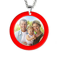 Підвіски в салон авто з Вашим фото і текстом - червоний обідок бампер