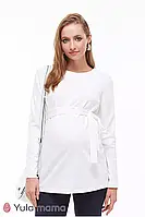 Біла туніка з поясом для вагітних і годувальниць Meredith (S) TN-39.012