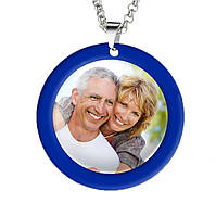 Підвіски в салон авто з Вашим фото і текстом - синій обідок бампер