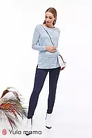 Темно-сині обтислі штани-джегінси з поясом під живіт для вагітних Pink (S) TR-30.011