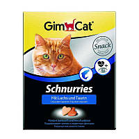 Вітаміни для котів сердечка з таурином і лососем 650 штук GimCat Schnurries (ДжимКет)