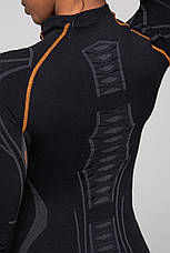 Термобілизна (верх) жіночий реглан Spaio EXTREME-PRO чорний-помаранчевий, фото 3
