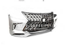 Передній бампер для Lexus LX570, 450d 2008-2015 - type: style рестайлінг білий