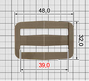 Пряжка-перетяжка 39 мм кол. койот /камуфляж, фото 2