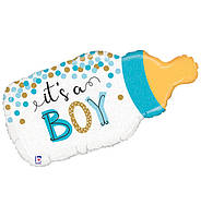 Воздушные шары "Бутылочка для мальчика", 74x35 см., Италия