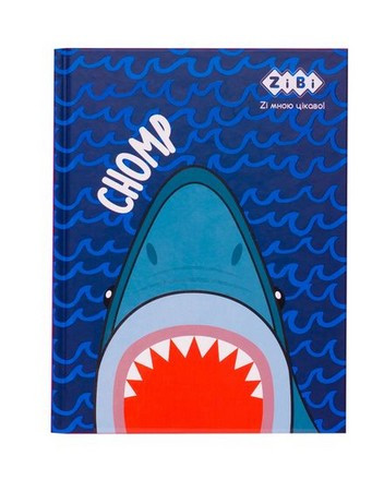 Зошит А5 64арк., в клітинку, інтегральна обкладинка Zibi kids Sea синій