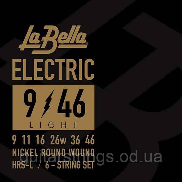 Струны La Bella HRS-L Hard Rockin' Steel Nickel-Plated Light 9-46