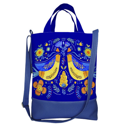 Сумка міська City Пташки у квітах 34x40 см (SCB_22U027_SI), фото 1