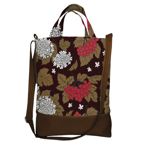 Сумка міська City Ягоди калини 34x40 см (SCB_22U033_TBR), фото 1