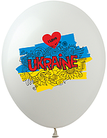 Латексні кулі 12" (30 см) I Love Ukraine 5 шт.