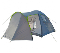 Палатка 4-местная Green Camp GC1009-2, 440x245x155, два входа, серая, туристическая четырехместная палатка