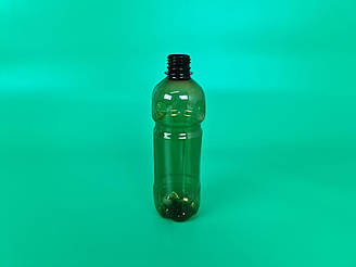 Пляшка ПЕТ пластикова харчова 0,5 л коричнева з кришкою СБ (150 шт.)