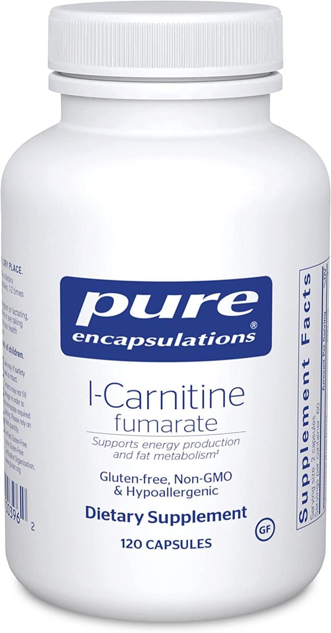 Pure Encapsulations L-Carnitine Fumarate / Л-Карнітін Підтримка посиленого метаболізму жирів 120 капс