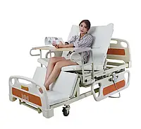 Медицинская функциональная кровать с туалетом и боковым переворотом MIRID E39. Кровать для высоких людей