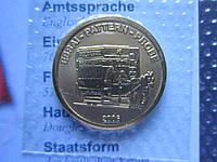 Монета 10 евроцентов Остров Мэн Великобритания 2006 Проба Европроба конный трамвай UNC запайка
