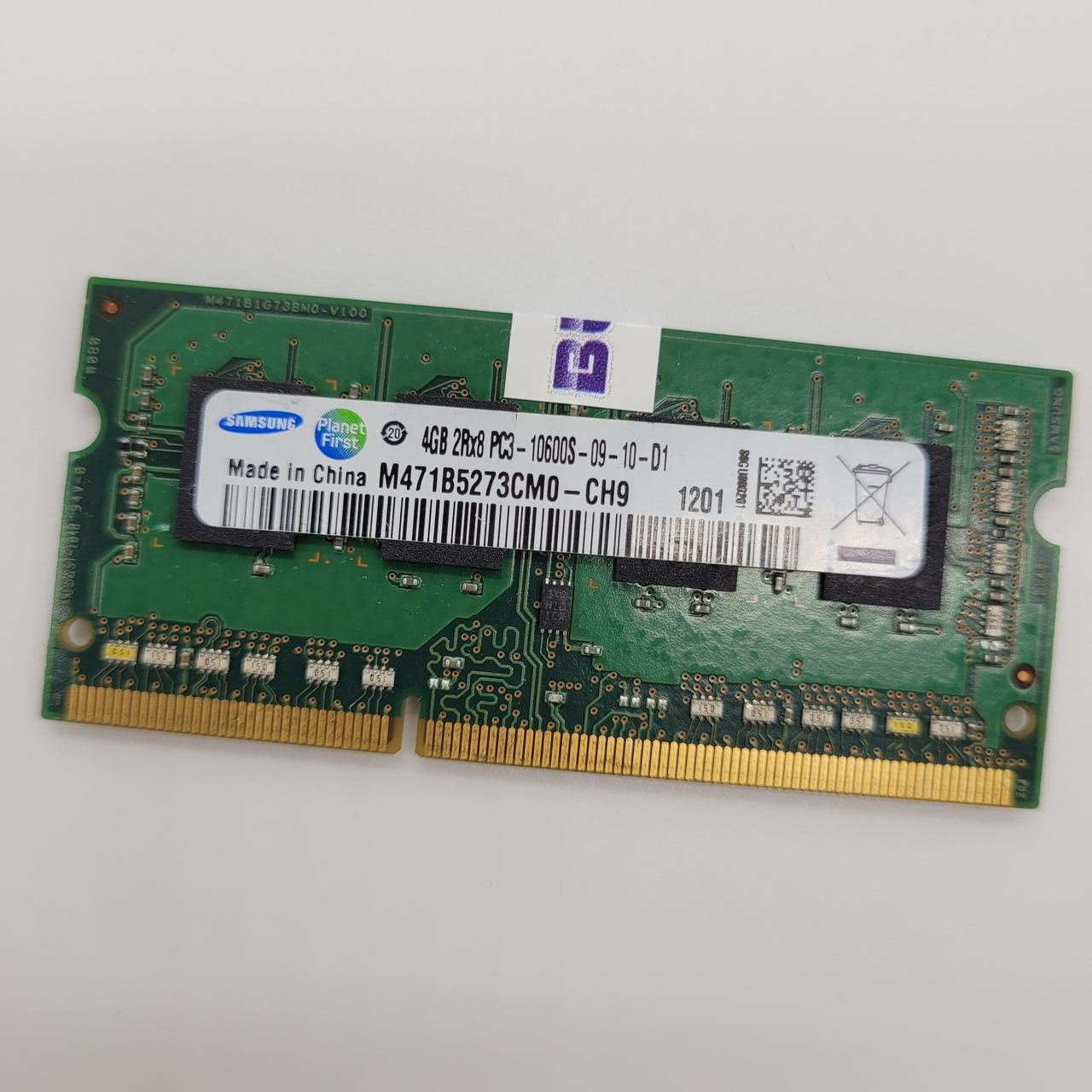 Оперативна пам'ять ноутбука Samsung SODIM DDR3 4Gb 1333MHz 10600s CL9 (M471B5273CM0-CH9) Б/В