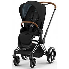 Cybex Priam 4.0 коляска 3 в 1 Sepia Black шасі Chrome Brown/ Автокрісло Cloud T i-Size Sepia Black, фото 5