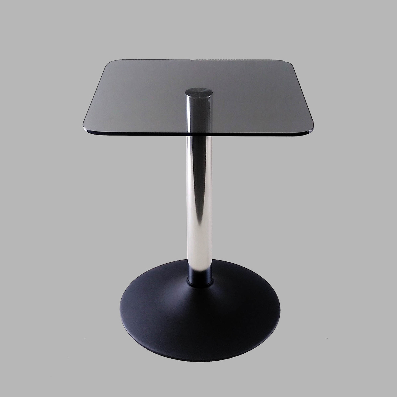 Скляний кавовий стіл Commus Solo 400 Kv gray-black-chm60