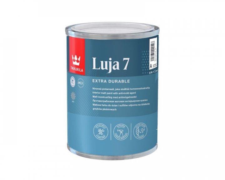 Фарба для стін TIKKURILA LUJA 7 (ТІККУРІЛА ЛУЯ) 0.9л (A) шовковисто-матова біла