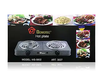 Електроплита 2 спіралі 2000Вт Domotec MS-5802 6шт 8160