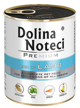 Вологий корм для собак з ягням Dolina Noteci Premium 24 шт*400 г