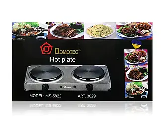 Електроплита 2 диски 2000Вт Domotec MS-5822 6шт 8990