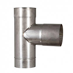 Трійник димохідний 87° з нержавіючої сталі 100-500 (AISI-201)