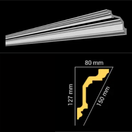 Плінтус стельовий GP-68 для натяжної стелі