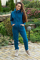 Женский теплый спортивный костюм на флисе, утепленный костюм трехнитка, женский стильный костюм