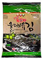 Морские водоросли нори с оливковым маслом (снек), 5 листов, 25 г, Hyosung Food Co, Южная Корея