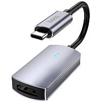 USB-hub хаб переходник конвертер Type-C в HDMI HOCO Presage UA20 Серый