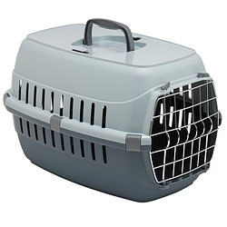 Переноска Moderna (Модерна) Road Runner 1 для собак та котів з металевими дверима 49х32х30 см сірий