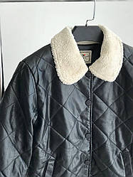 Дитяча шкіряна куртка для дівчинки з білим коміром Чорна 1187 Fashion, Черный, Для девочек, Весна Осень, 160, 8 лет