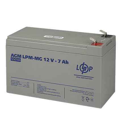 Акумулятор мультигелевий LPM-MG 12V - 7 Ah, фото 1