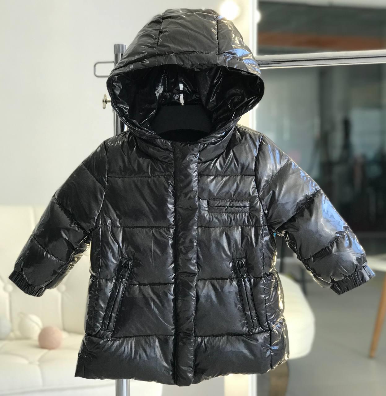 Демісезонна куртка, що переливається на дівчинку Чорна 5216, 126, Чорний, Для дівчаток, Весна Осінь, 98, фото 1
