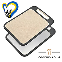 Двостороння обробна дошка 35х25см Cooking House з міні терткою для часника.