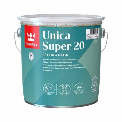 Лак універсальний TIKKURILA UNICA SUPER 20 (ТІККУРІЛА УНІКА СУПЕР) 2.7л напівматовий