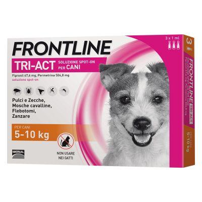 Краплі Frontline Tri-Act (Фронтлайн Три-Акт) від бліх, вошей, кліщів і комарів, для собак 5-10 кг, 1 п.