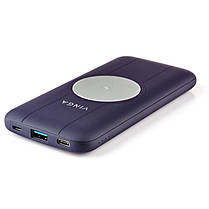 Батарея універсальна мобільна Vinga 10000 mAh Wireless QC3.0 PD soft touch purple (BTPB3510WLROP), фото 2