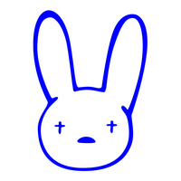 Rabbit. Bunny. Кролик. Зайчик. Вологостійка наклейка без фону