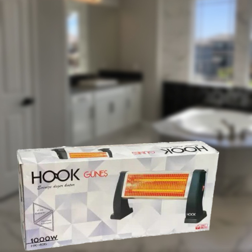 Нагрівач інфрачервоний кварцовий HOOK HK-406 1000 ВТ, фото 1