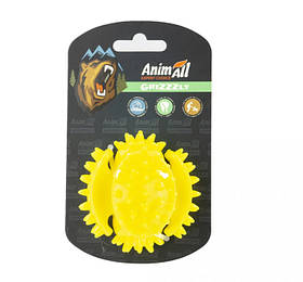Іграшка AnimAll GrizZzly мультифункціональний м'яч, для собак, 7.5 см, жовта