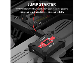Автомобільний стартер пусковий пристрій JSTAR6 JUMP STARTER POWERBANK 4W1, фото 3