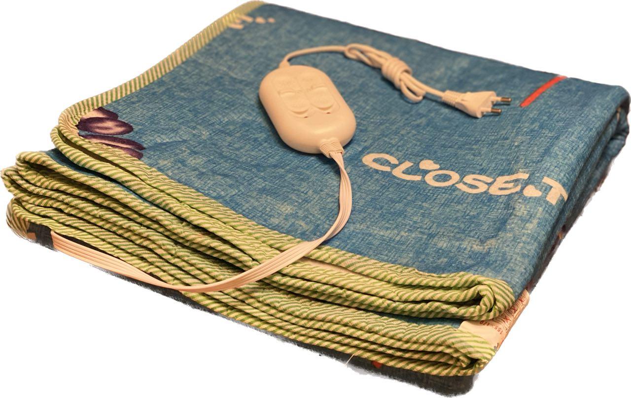 Електропростирадло 140х155 см дві зони нагрівання Lux Туреччина квіти