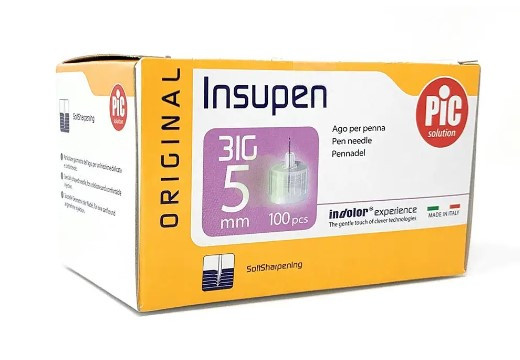 Голки інсулінові для шприц-ручок Artsana Insupen 5мм 31G (0,25мм)