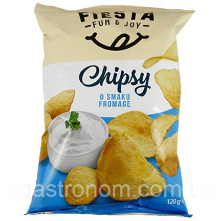 Чипси крем-сир Фієста Fiest o smaku fromage 120g 20шт/ящ (Код: 00-00012883), фото 1