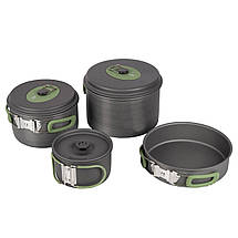 Набір туристичного посуду Bo-Camp Explorer 4 Pieces Hard Anodized Grey/Green (2200244), фото 2