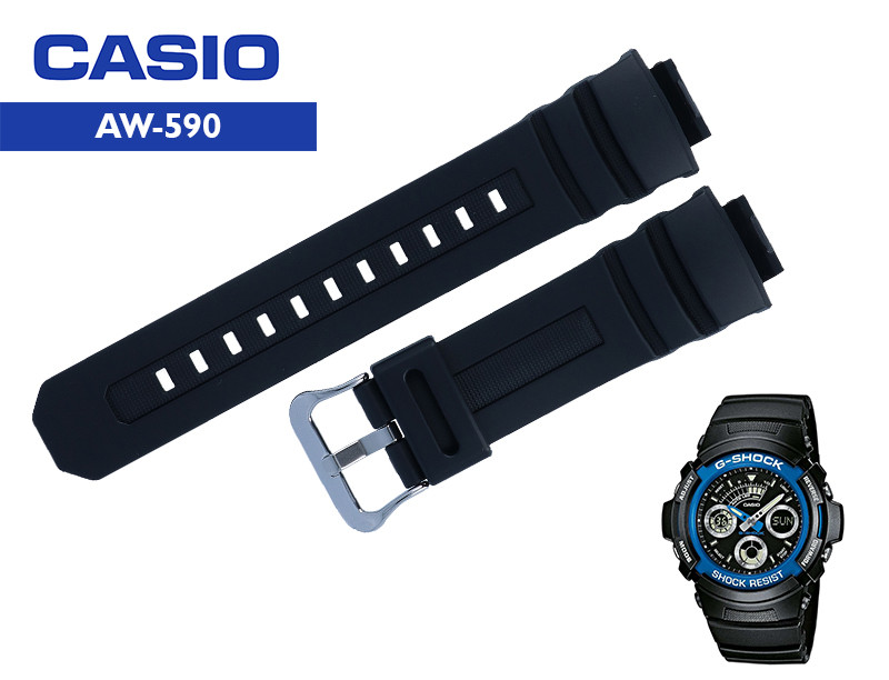 Ременець Casio AW-590 AW-591 AWG-100 G-7700 Black Original
